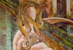 Mulher de Veneza<br>acrílico sobre tela - 55 x 46 cm