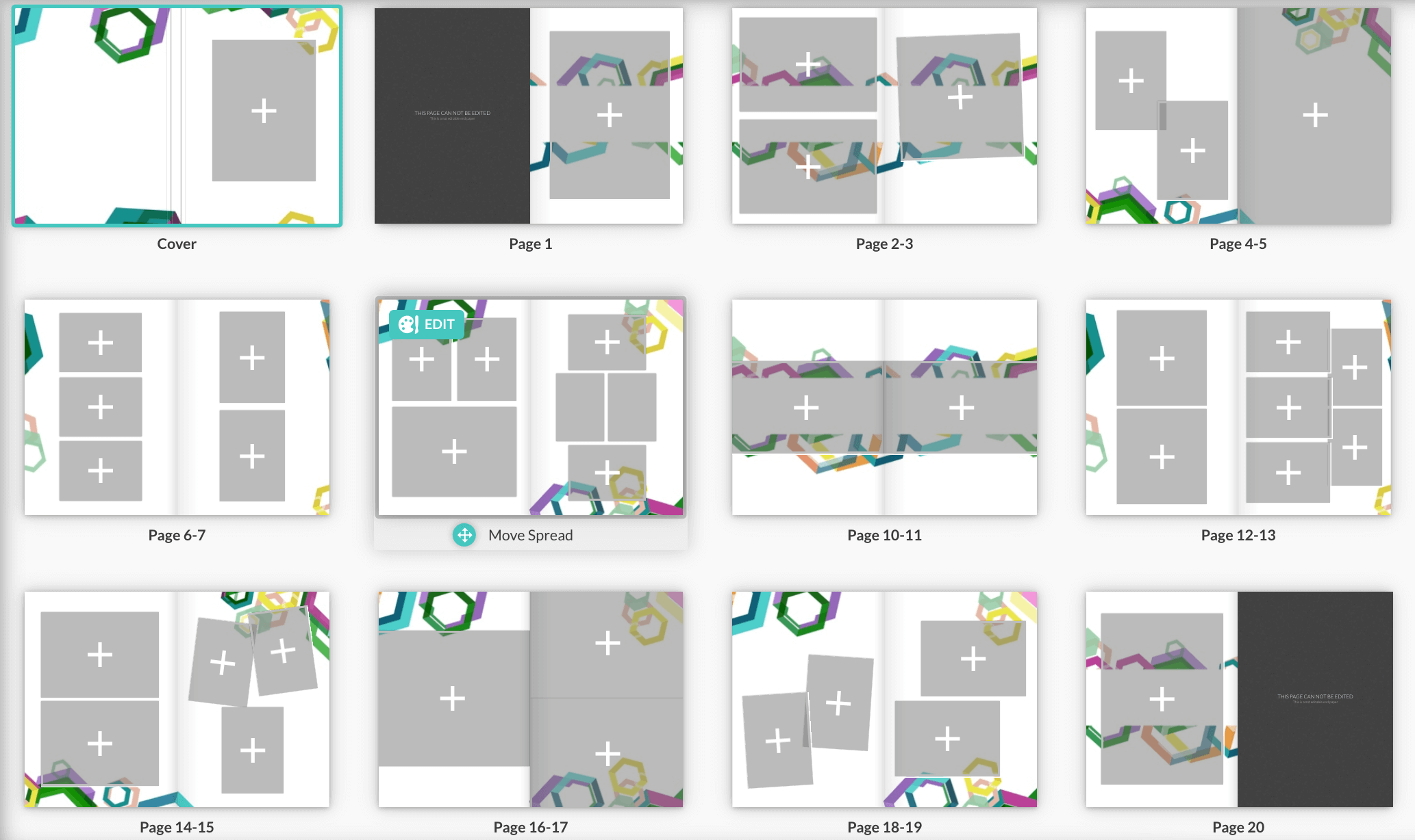 Photo book layout